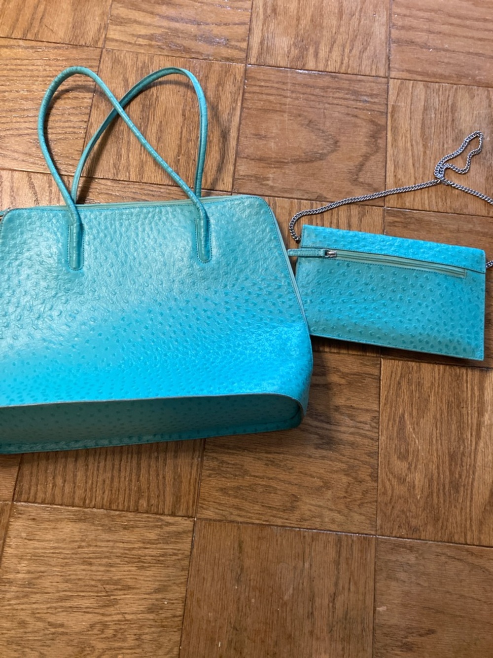 Turquoise Women's Tote and Crossbody Set